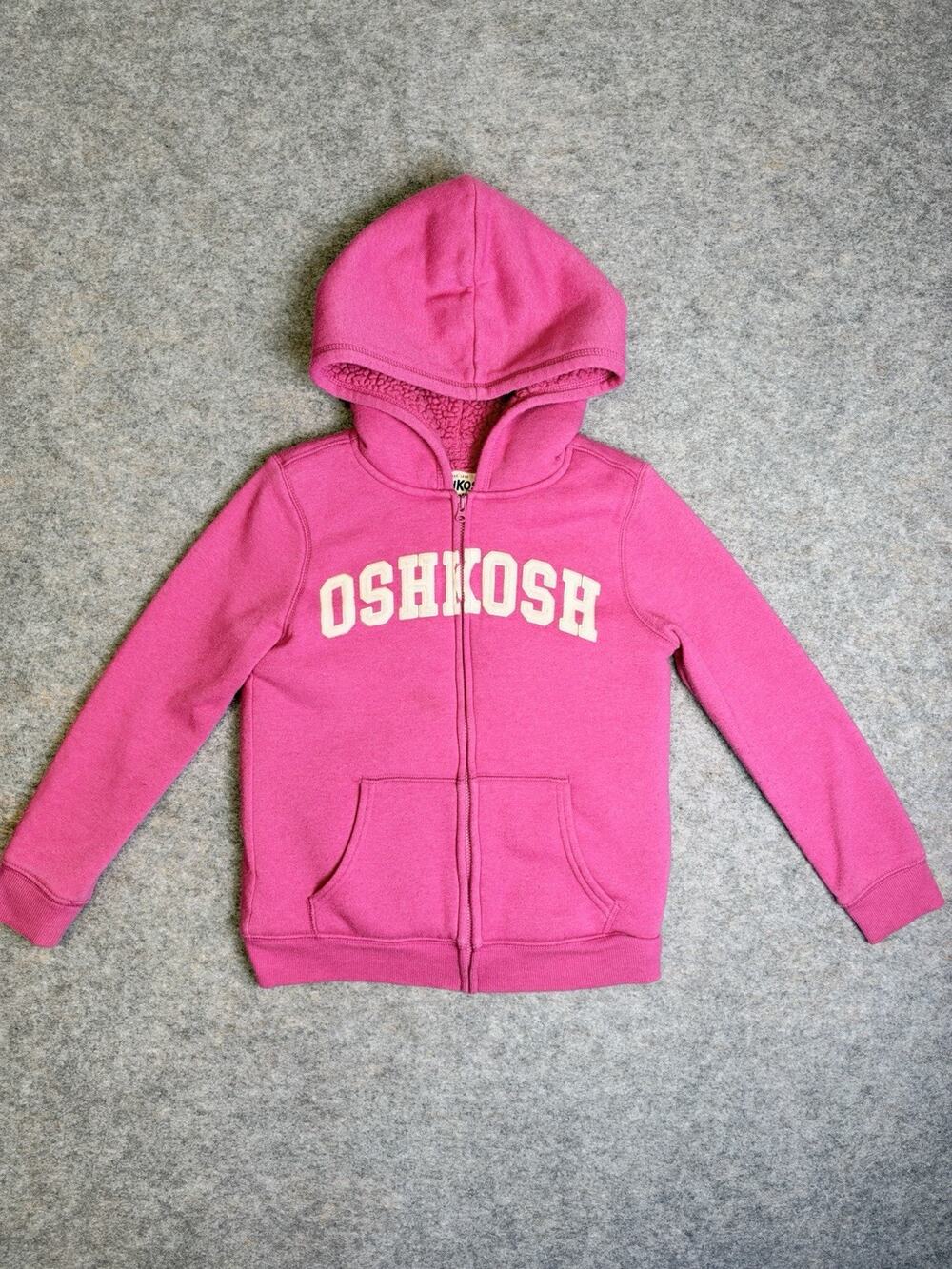 Osh Kosh Girls Pink Full Zip Hoodie Size 8